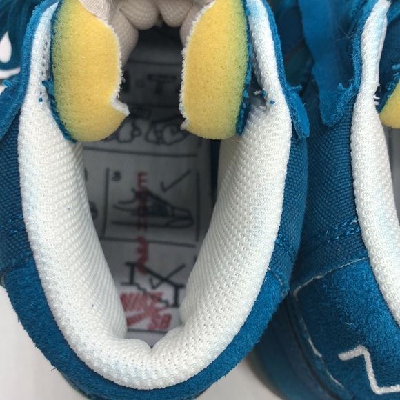 Mens Nike SB Zoom Blazer Mid PRM Plus Blue/Gum DV5468-300 USED Size 9.5 - Picture 6 of 13